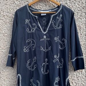Gretchen Scott Designs Anchor Tunic Top